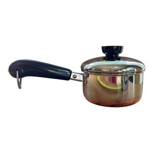 Revere Ware 3/4qt Sauce Pan Pot w/Cover Copper Clad ‎ Clinton IL